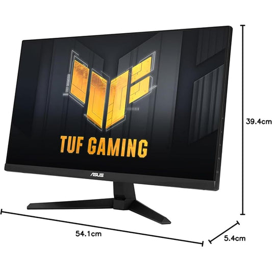 شاشة ألعاب Asus TUF Gaming VG249Q3A مقاس 24 بوصة، بدقة Full HD بمعدل تحديث 180 هرتز، وتقنية IPS سريعة، وزمن استجابة 1 مللي ثانية، وألوان sRGB بنسبة 99% - لون أسود | 90LM09B0-B01170