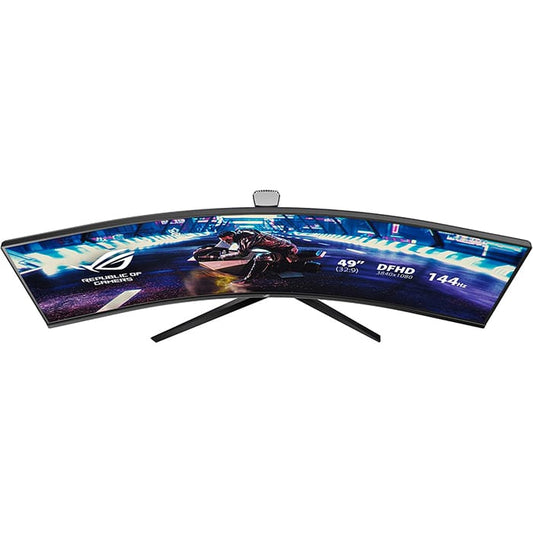 شاشة ألعاب ASUS ROG Strix XG49VQ فائقة الاتساع بدقة عالية، 49 بوصة (3840 × 1080)، 144 هرتز، FreeSync 2 HDR، DisplayHDR 400، DCI-P3: 90%، Shadow Boost | 90LM04H0-B01170