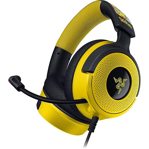 سماعات رأس سلكية للألعاب Razer Kraken V4 X، محرك Razer TriForce مقاس 40 مم، غطاء Razer HyperClear قابل للسحب، نمط التقاط أحادي الاتجاه، وسائد من القماش الهجين والجلد الصناعي، لون أسود | RZ04-05180100-R3M1