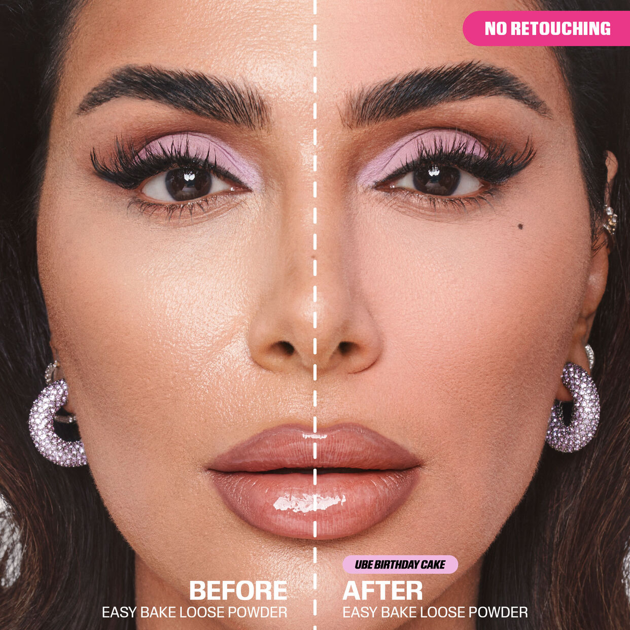 Huda Beauty Easy Bake Loose Baking & Setting Powder Ube Birthday Cake