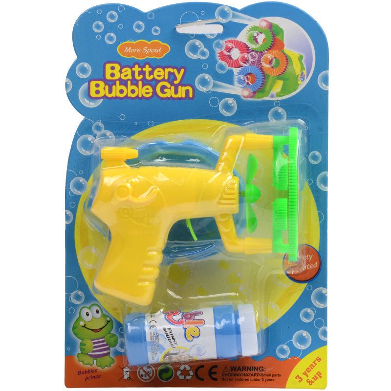 Bubble Blower Maker Electric Machine Gun with Mini Fan