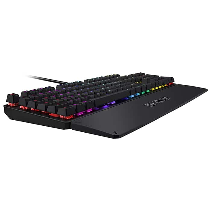 لوحة مفاتيح ميكانيكية Asus TUF Gaming K3 RGB مزودة بتقنية N-key Rollover، ومنفذ USB 2.0، وإضاءة Aura Sync، الولايات المتحدة