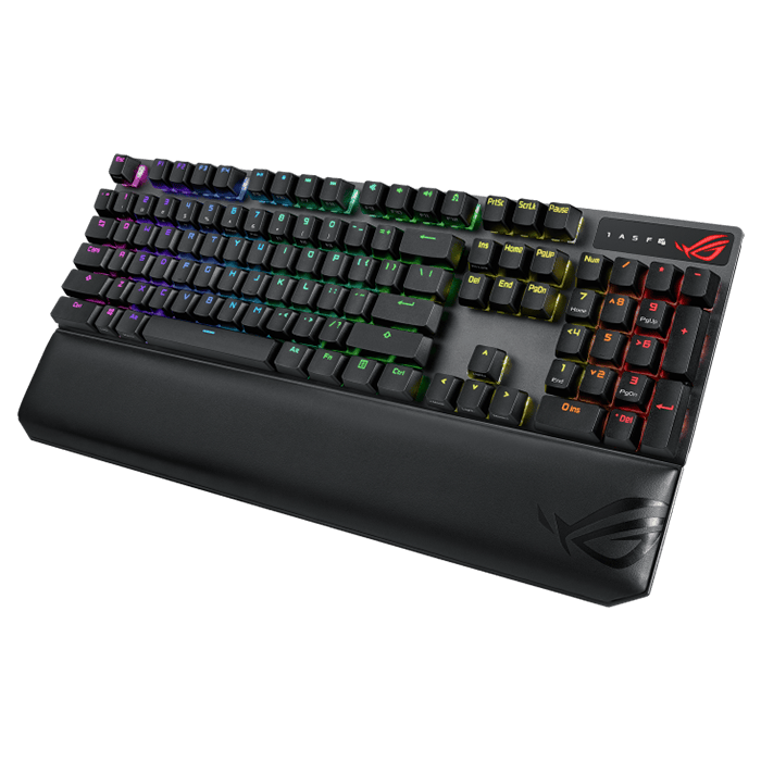 Asus ROG XA09 Strix Scope NX RGB Wireless Deluxe gaming mechanical keyboard with tri-mode connectivity, ROG NX Red mechanical switches