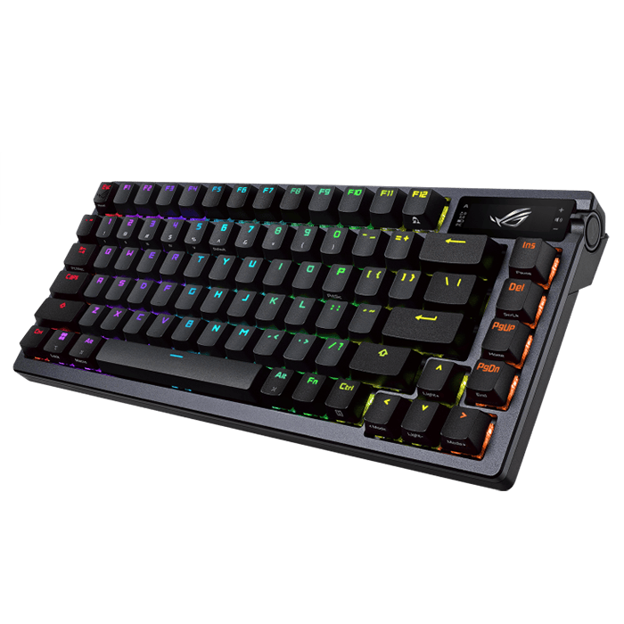 Asus Rog Azoth 75% Wireless DIY Custom Gaming Keyboard, OLED Display, NX Red Switches, RGB-Black Eng,AR