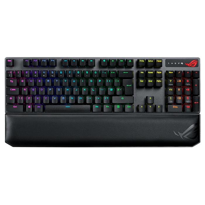 Asus ROG XA09 Strix Scope NX RGB Wireless Deluxe gaming mechanical keyboard with tri-mode connectivity, ROG NX Red mechanical switches