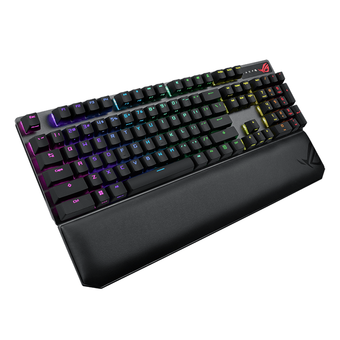 Asus ROG XA09 Strix Scope NX RGB Wireless Deluxe gaming mechanical keyboard with tri-mode connectivity, ROG NX Red mechanical switches