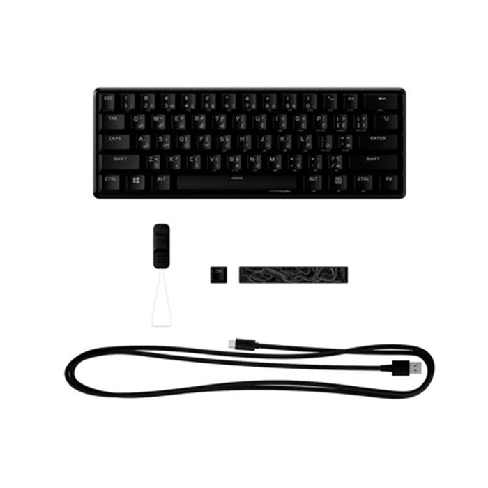 لوحة مفاتيح الألعاب HyperX Alloy Origins 60 Percent Mechanical HX Red (العربية) | 6P6K8AA#A2N