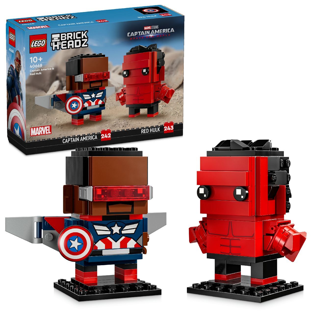Lego Captain America & Red Hulk Figures