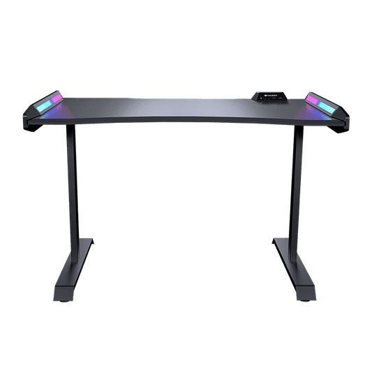 مكتب ألعاب Cougar Mars 120، منفذ USB 3.0 (1)، منفذ USB 2.0 (1)، مقبس صوت 3.5 مم (2) وزر RGB - أسود | CG-DESK-MARS120-BLK
