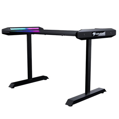 مكتب ألعاب Cougar Mars 120، منفذ USB 3.0 (1)، منفذ USB 2.0 (1)، مقبس صوت 3.5 مم (2) وزر RGB - أسود | CG-DESK-MARS120-BLK