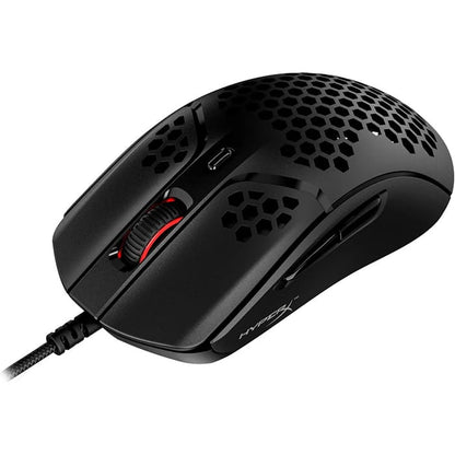 ماوس ألعاب سلكي HyperX Pulsefire Haste، بدقة 16,000 نقطة في البوصة، مستشعر بصري Pixart 3335، اتصال USB، 6 أزرار قابلة للبرمجة، مفاتيح TTC Golden Micro مقاومة للغبار، خفيف الوزن، أسود | ماوس ألعاب سلكي HyperX Pulsefire Haste