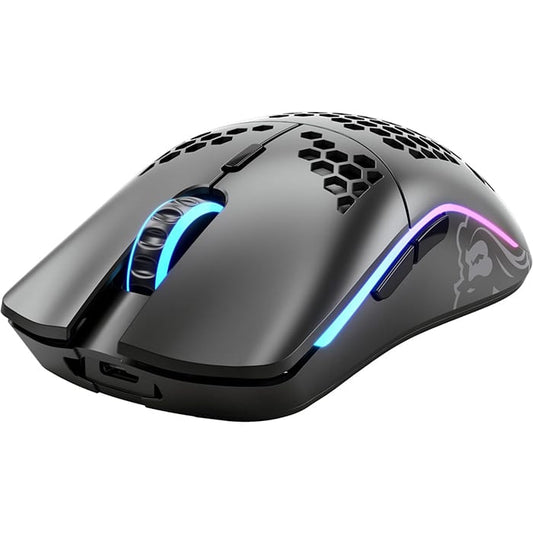 ماوس الألعاب اللاسلكي Glorious Model O، 16.8 مليون لون RGB (8 تأثيرات)، 400 IPS، 6 أزرار، ماوس ألعاب RGB - أسود غير لامع | GLO-MS-OW-MB 