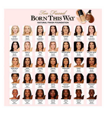 كريم أساس Too Faced Born This Way - تغطية طبيعية وسلسة وواضحة