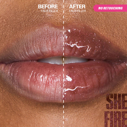 Huda Beauty Icy Nude Faux Filler Lip Gloss