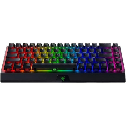 Razer BlackWidow V3 Mini HyperSpeed – Phantom Edition – Yellow Switch – لوحة مفاتيح ألعاب ميكانيكية لاسلكية أمريكية 65% مع Razer Chroma RGB 
