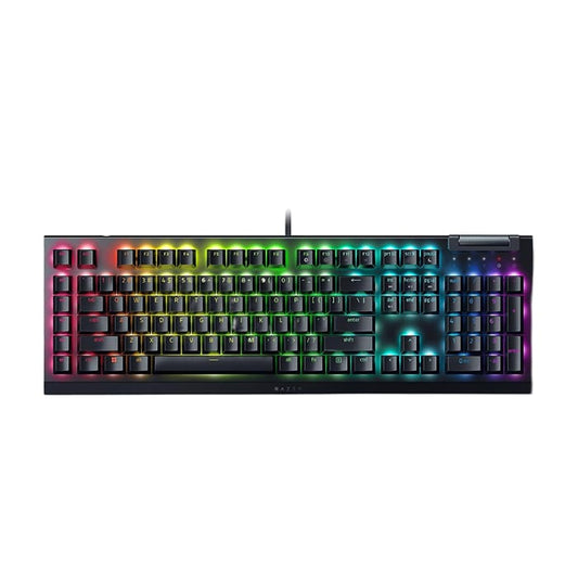 Razer BlackWidow V4 X – Green Switch – لوحة مفاتيح ألعاب ميكانيكية أمريكية مع Razer Chroma RGB | RZ03-04703500-R391 