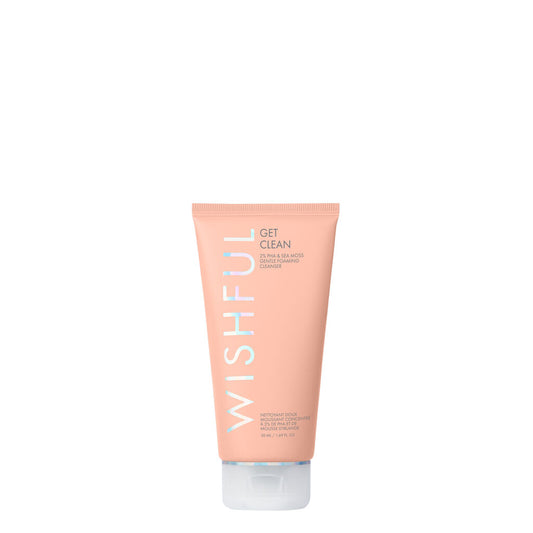 منظف رغوي لطيف من Wishful Get Clean يحتوي على 2% PHA وطحالب البحر 