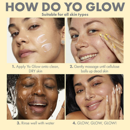 مقشر الوجه Wishful Yo Glow AHA وBHA الإنزيمي