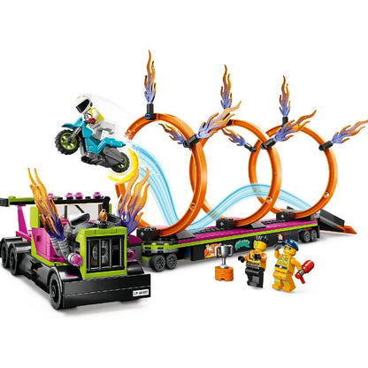 Lego Stunt Truck & Ring of Fire Challenge