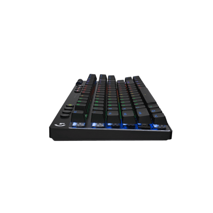 لوحة مفاتيح ألعاب لاسلكية Logitech G PRO X TKL LIGHTSPEED، تصميم محمول للغاية بدون مفاتيح رقمية، إضاءة خلفية RGB بتقنية Lightsync، أغطية مفاتيح PBT، مفاتيح لمسية (GX بني)، بلوتوث/USB، تخطيط أمريكي دولي، أسود | 920-012136