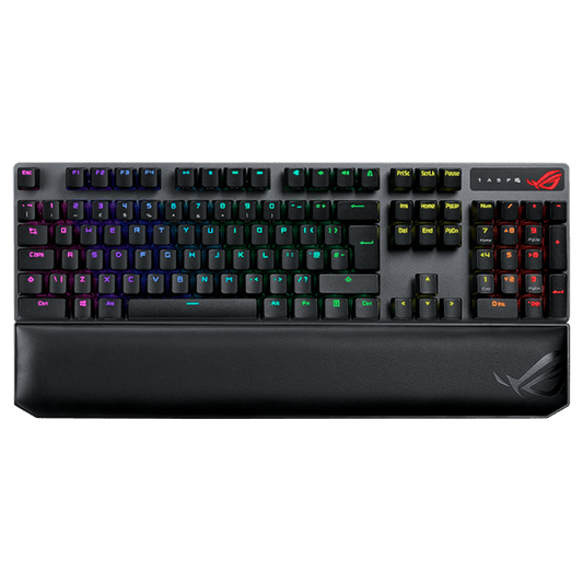 لوحة مفاتيح الألعاب الميكانيكية الفاخرة اللاسلكية Asus ROG XA09 Strix Scope NX RGB مع اتصال ثلاثي الأوضاع، ومفاتيح ROG NX Red الميكانيكية
