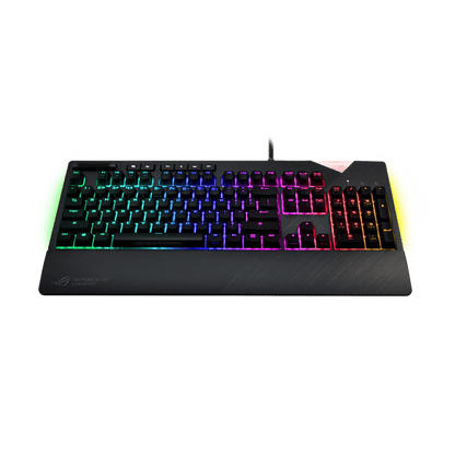 Asus XA01 ROG Strix Flare RGB mechanical gaming keyboard with Cherry MX switches, customizable illuminated badge and dedicated media keys