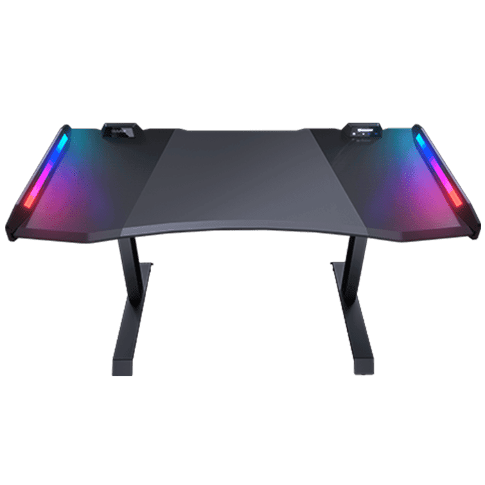 مكتب ألعاب Cougar Mars 120، منفذ USB 3.0 (1)، منفذ USB 2.0 (1)، مقبس صوت 3.5 مم (2) وزر RGB - أسود | CG-DESK-MARS120-BLK