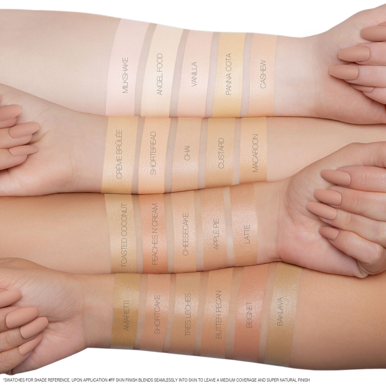 كريم أساس هدى بيوتي #FauxFilter Skin Finish ذو التغطية القابلة للبناء