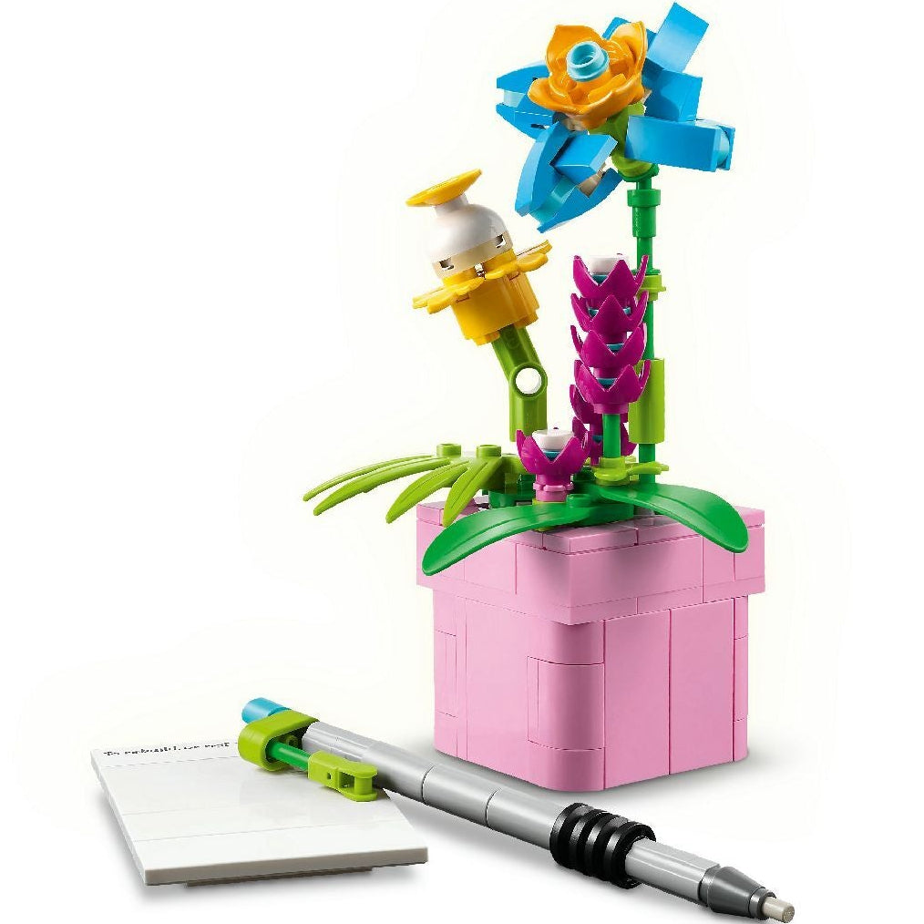 Lego Typewriter with Flowers