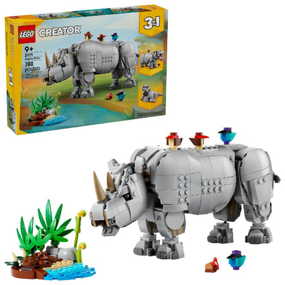 Lego Wild Animals: Majestic Rhino with Birds
