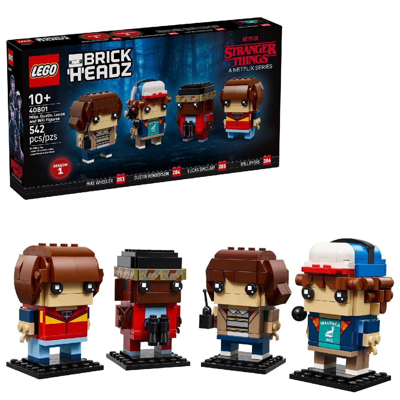 Lego Mike, Dustin, Lucas and Will Figures
