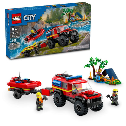 Lego 60412 4x4 Fire Truck with Rescue Boat