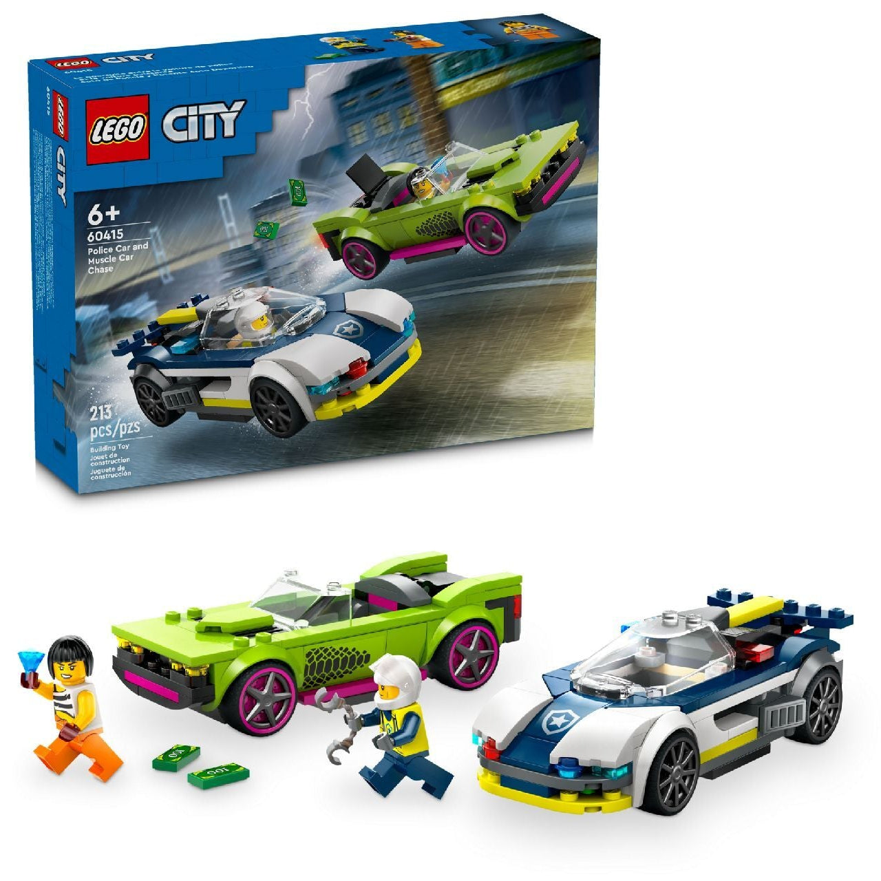Lego Police Car and Muscle Car Chase