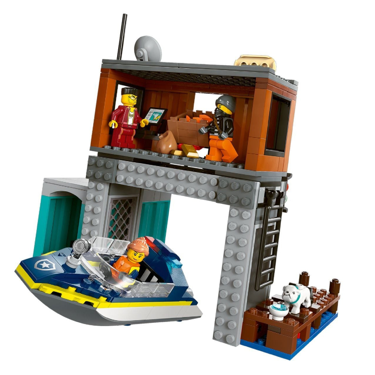Lego Police Speedboat and Crooks' Hideout