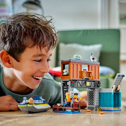 Lego Police Speedboat and Crooks' Hideout