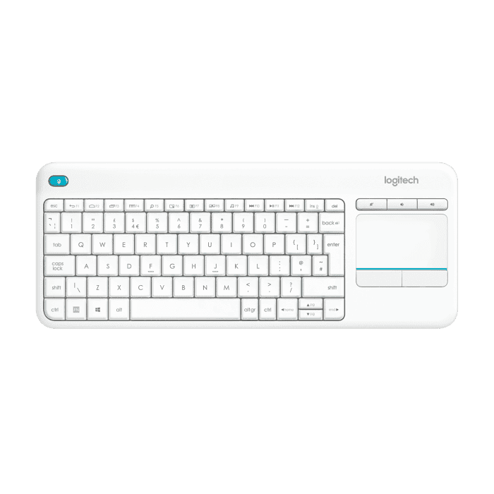 لوحة مفاتيح لمس لاسلكية Logitech K400 Plus، USB، بيضاء | 920-007153