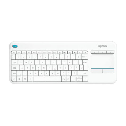 لوحة مفاتيح لمس لاسلكية Logitech K400 Plus، USB، بيضاء | 920-007153